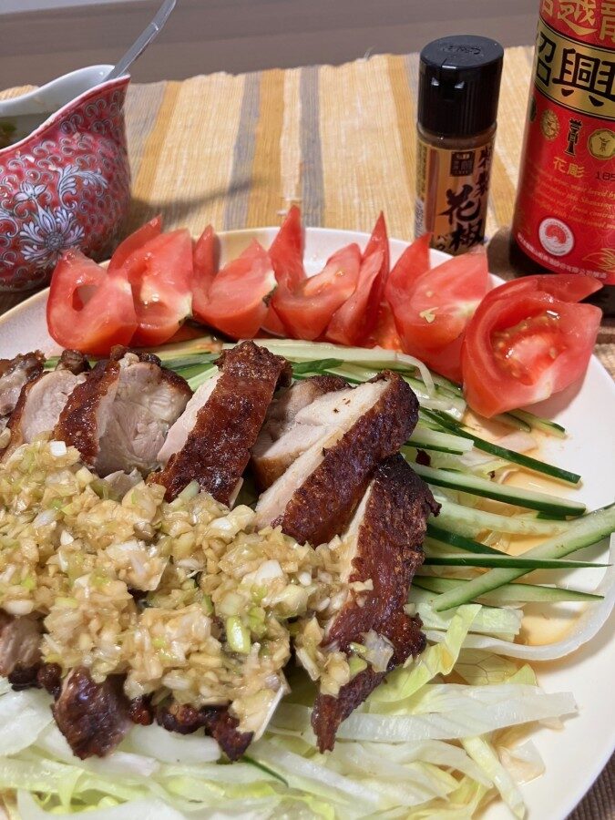 夕食例：手作り油淋鶏